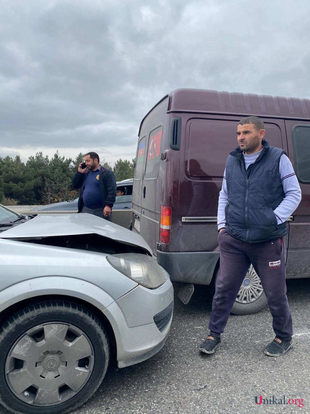 Bakı-Sumqayıt yolunda qəza tıxaca səbəb oldu - FOTO